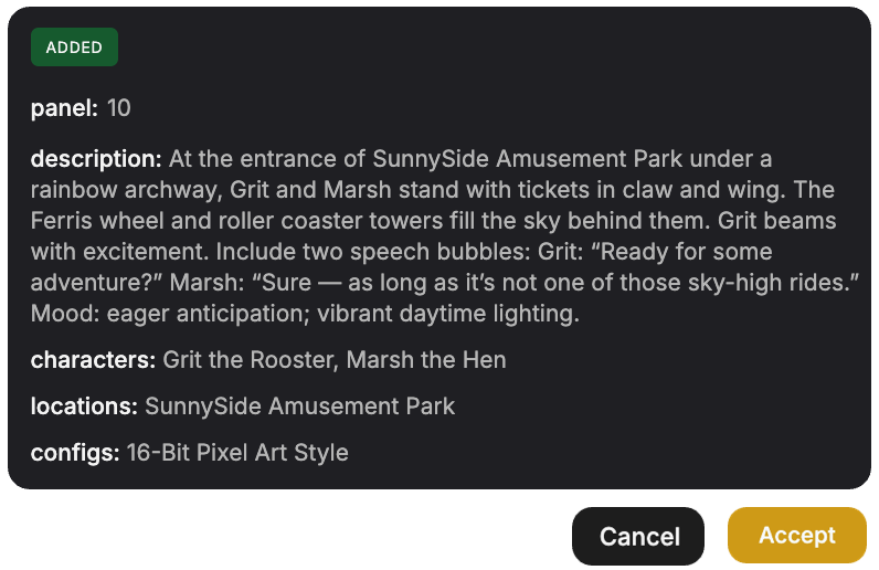 Image showcasing a preview image generation prompt before the actual generation.