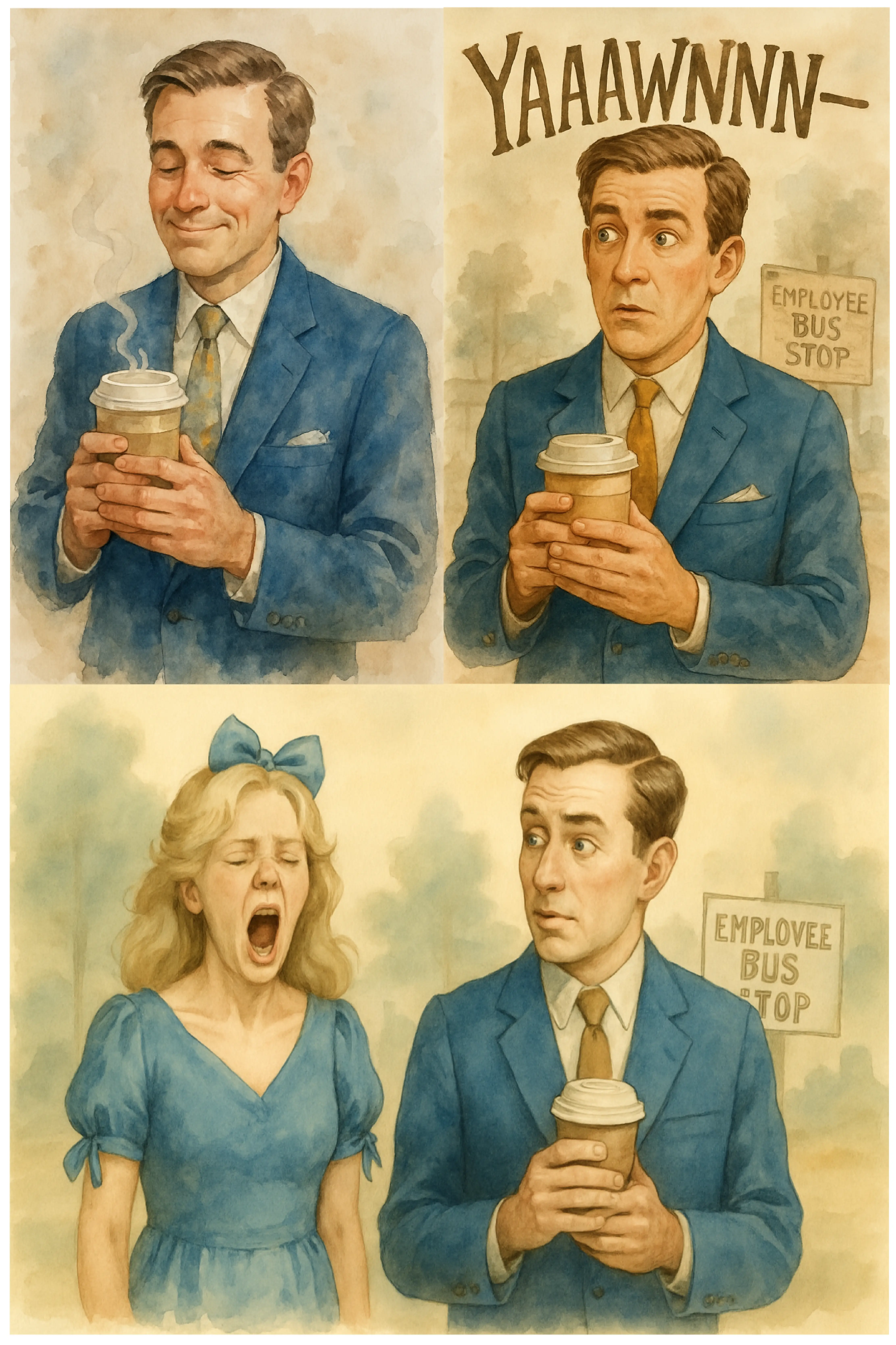 Page 1 of an AI-built watercolor romance story.