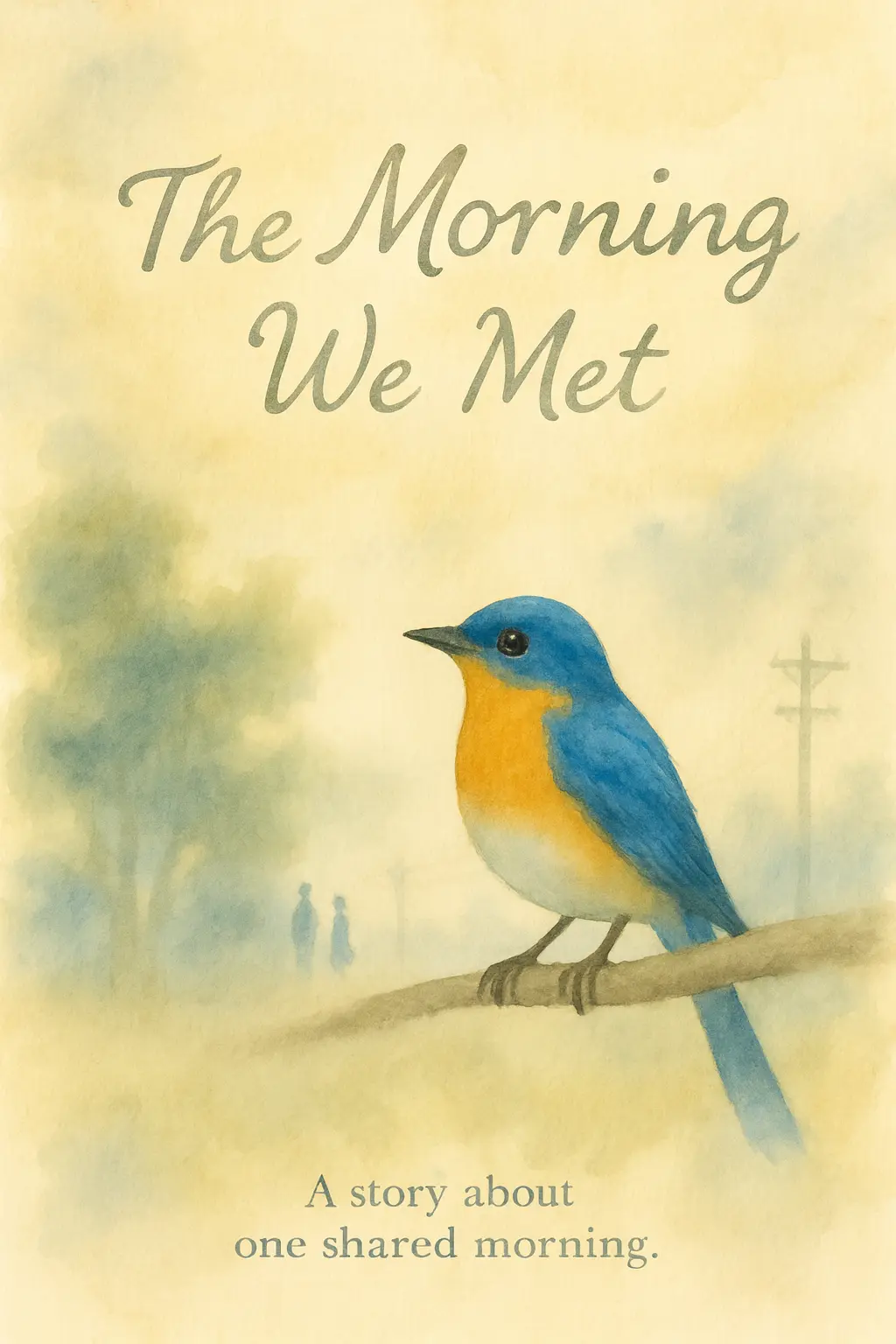 Cover of an AI-built watercolor romance story.